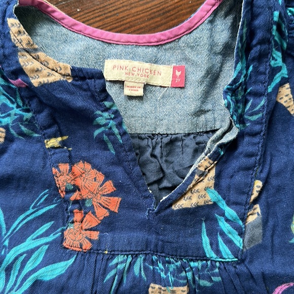 Pink chicken dress 2Y - Picture 2 of 3